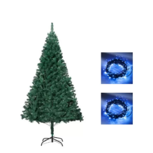 oferta Brad artifical 180 cm, cu 2 bucati instalatie 10m 100 de leduri