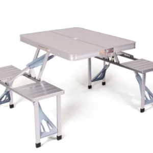 Masa pliabila Picnic tip Geamantan cu 4 Scaune din Aluminiu Modelul Mare