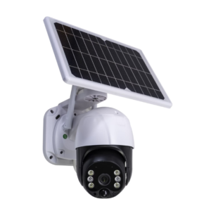 Pachet promo: Camera de Supraveghere, Exterior, IR Night Vision, cu Panou Solar si WIFI, 1080P HD, IP66, 2 Antene, Suport Montare, Alb + Card de memorie Integral 100V10 32GB